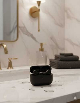 DINESH TWS AIRPOD black Earbud Bluetooth (Black, True Wireless)as53 Bluetooth(Black, True Wireless)