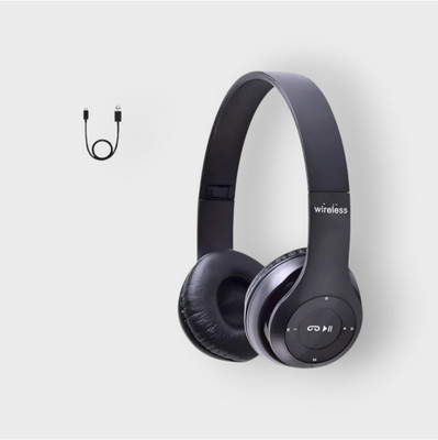 house of common Multimedia Headphones with Mic, SD Card, Long Battery Endurance_M5 Bluetooth & Wired(Black, On the Ear)