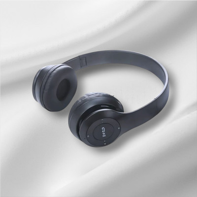 TWS High-Bass Wireless Headphones with Mic & SD Card, Long Runtime_ZC Bluetooth & Wired(Black, On the Ear)