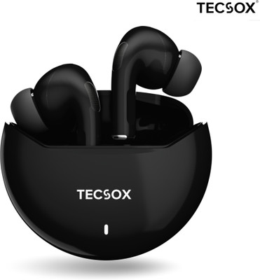 TecSox Omega Wireless Earbuds| IPX| 30hrs Best Low Latency TWS| Bluetooth(Black, True Wireless)