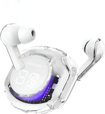 UPOZA Ultrapods Pro AI Calling Air buds Neckband TWS Earbuds ASAP Charge Headphone Bluetooth(Cream White, True Wireless)