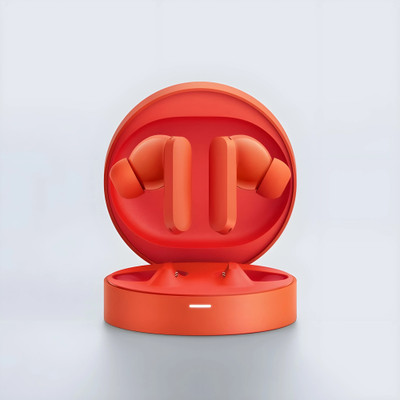 Techio Buds Pro 2 with 39Hr Battery, Dual Pairing, AI Calling & Ultra Bass Bluetooth Gaming(Orange, True Wireless)