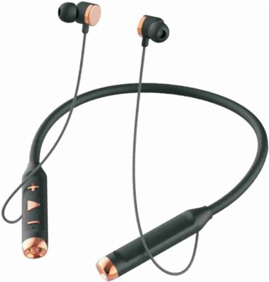 liluns 75 Hours Playtime Bluetooth Neckband with ENC & Low Latency mode Bluetooth Headset(Black, In the Ear)