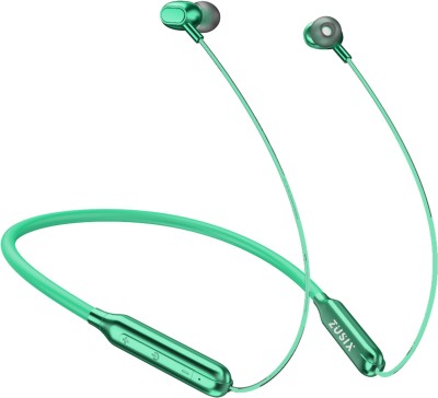 Zusix Storm 440 with 18 Hours Music Time In-Ear Wireless Neckband v5.0 Bluetooth Gaming Headset(Green, In the Ear)