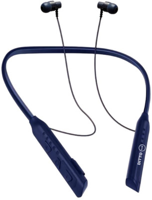 Ditto Hub Secret Series Neckband With 16 Hours Playback Time Bluetooth(Blue, On the Ear)