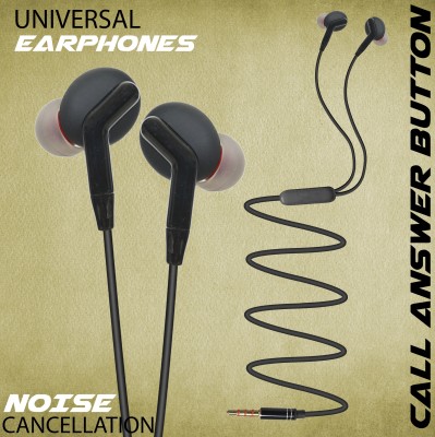 ultiads Deep Bass, Clear Sound With HD Mic Wired Headset(Black, In the Ear)