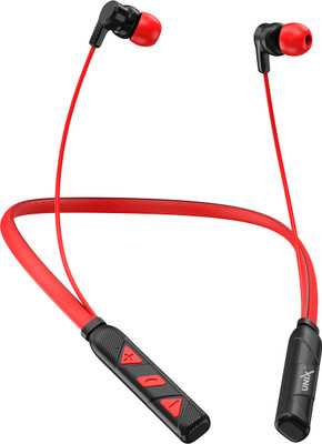 Unix Victory 52 Hours Playing Time Fast Charging Bluetooth Neckband Bluetooth(Red, In the Ear)