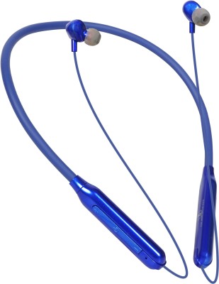 liluns 20 Hours Playing Time Dual Pairing Neckband hi-bass Wireless Bluetooth Bluetooth Headset(Blue, In the Ear)