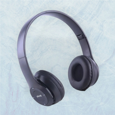 GDS Wireless Headphones with Mic & SD Card, Ultra Battery Life_F9 Bluetooth & Wired(Black, On the Ear)