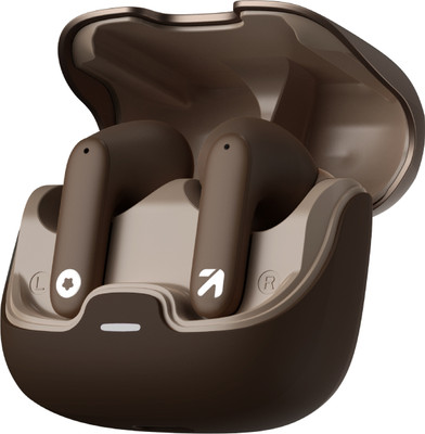 GOBOULT Z40 with ENC Mic, 60Hrs Battery Life, Metal Finish, Lowest Latency Gaming, 5.3v Bluetooth(Brown, In the Ear)