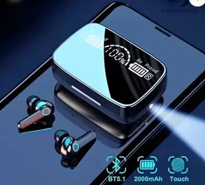 GWALBROS New Edition TWS M19 Gaming Earbuds Bluetooth 5.0 Wireless LED Digital Display F7 Bluetooth(Black, In the Ear)