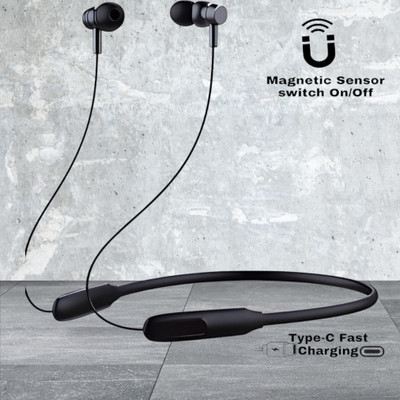 GDS Wireless Ultra Bass Edition Headphone With Magnetic On Off Anc Enc Earphone_8B Bluetooth & Wired(Black, In the Ear)