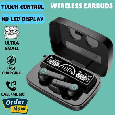 GUGGU M19 Wireless Earbuds TWS 5.1 LED Digital Display Touch Bluetooth Headphone D210 Bluetooth(Multicolor, True Wireless)