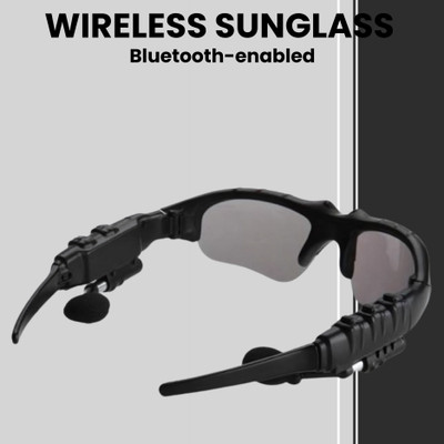GUGGU Sunglass with (Bluetooth Earbuds) Music and bluetooth headset and micY337 Bluetooth(Black, On the Ear)