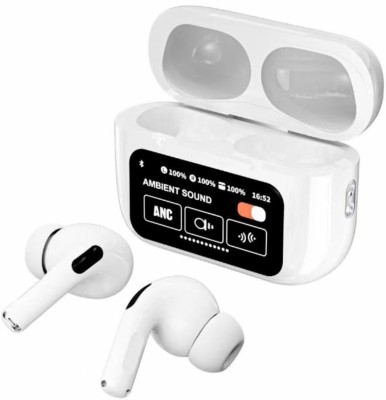 CellFAther ANC Wireless Earbuds with Touch Control 13 Different Feature Upto 46Hrs Playtime Bluetooth(White, In the Ear)