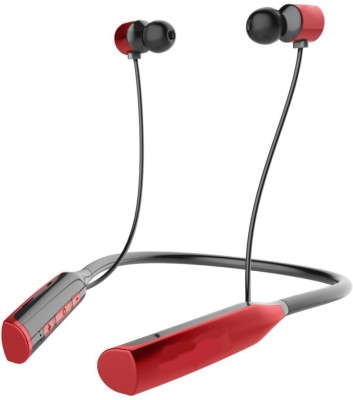 liluns 35 Hours Playtime SonicBass Wireless Earphones,Dual-Mic Noise Cancellation Bluetooth Headset(Red, In the Ear)