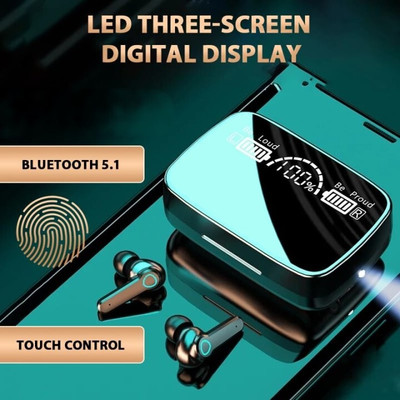 Seashot M19 Earbuds/TWS/buds 5.1 Earbuds Playtime, Headphones Bluetooth(Black, True Wireless)