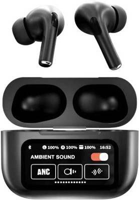 NEXATECH Screen TWS,13mm Drivers, up to 50H Playtime smart touch true wireless earbuds Bluetooth Gaming(Black, True Wireless)