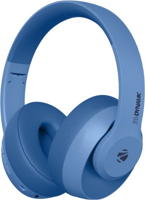 ZEBRONICS Zeb- Dynamic, with 34H Playback time , Aux Input, Call Function Bluetooth Headset(Blue, On the Ear)