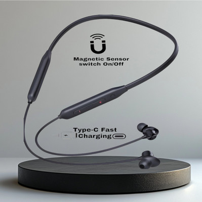 GDS Wireless Ultra Bass Edition Headphone With Magnetic On Off Anc Enc Earphone_TB Bluetooth & Wired(Black, In the Ear)