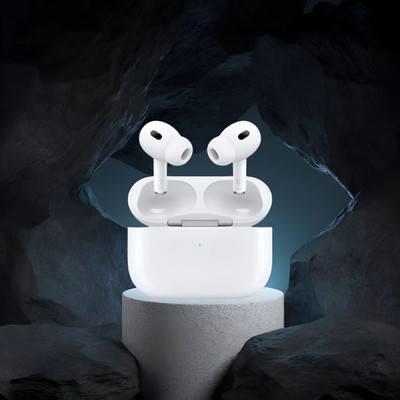 SAIBABA Rodes Pro 2 (2nd generation) with MagSafe Case-(USB-C) Bluetooth(White, In the Ear)