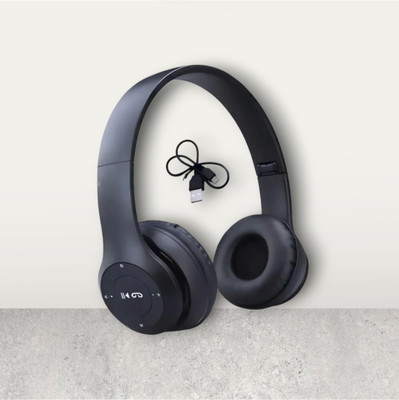 TWS Gaming Headphones (Wireless) with Immersive Explosive Deep Bass_MJ Bluetooth & Wired(Black, On the Ear)