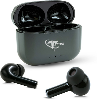 Techio BUDS XERO True Wireless Earbuds L7 50dB ANC, IPX5 Bluetooth(Black, True Wireless)