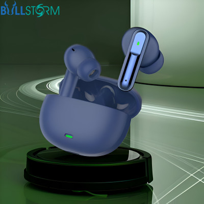 BULLSTORM Earbuds Touch Sensor Wireless Bluetooth TWS Connectivity for Android iOS Devices Bluetooth Gaming(Glossy Blue, True Wireless)