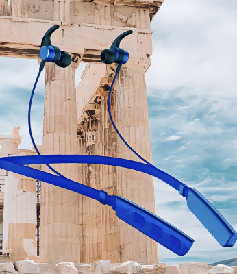 GPQ STORE Rokerz 235 Pro Wireless Bluetooth Neckband(B.0.305 Bluetooth(Blue, In the Ear)