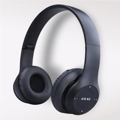 GDS Heavy Bass Wireless Headphones with Mic & SD Card Playback_FW Bluetooth & Wired(Black, On the Ear)