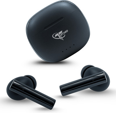 Techio ATOM_90 Earbuds A15– 30-Min Fast Charging Bluetooth(Black, True Wireless)