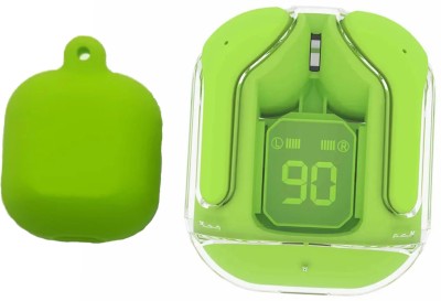 Chaebol High Bass Wireless Bluetooth Earbuds & Mic & 30H Playtime 13MM Drivers earphones Bluetooth Gaming Headset(Green, True Wireless)