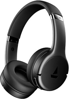 boAt Rockerz 411,40H Battery, 40ms Latency, Stream Ad Free Music via App, BT v5.4 Bluetooth(Active Black, On the Ear)