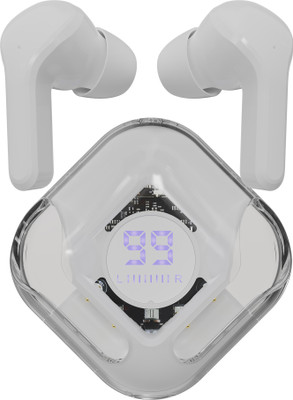Caidea TW301 Blogger Upto 40H Playtime*,ENC,Dual Pairing Fast Charging Wireless Earbuds Bluetooth(Glass White, In the Ear)