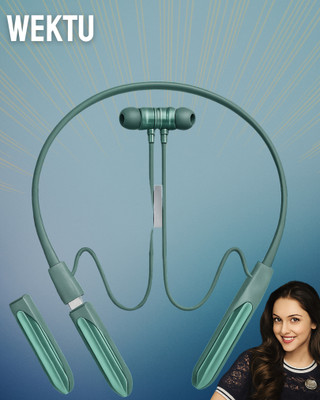 WEKTU PowerMax Pro – 240H Extra Battery Voice Changer Neckband (Jet Black)20 Bluetooth(Black, In the Ear)
