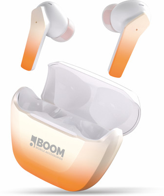 Boom Tarang 3020 TWS Earbuds with Case Cover, 50 hrs Playtime, 3D Sound, ENC, RGB LED Bluetooth Gaming(White, True Wireless)