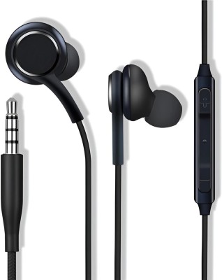 D1Y3 B-8 Black Wired Handfree Earphone Lead Wired Headset(Black, In the Ear)