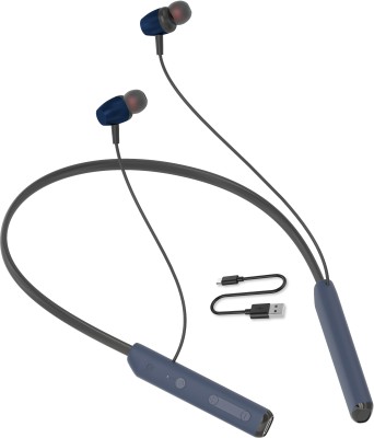 Qeikim 2022 Newest Neckband bt Sports Wireless Earphones Magnetic Stereo Bluetooth Headset(BLUE, Enhanced Bass, Immersive LED Lights, In the Ear)
