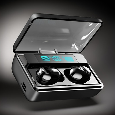 GUGGU T8 True Wireless Earbuds: IPX5, Digital Display Charging Case, HD & Mic vp51 Bluetooth(Black, In the Ear)