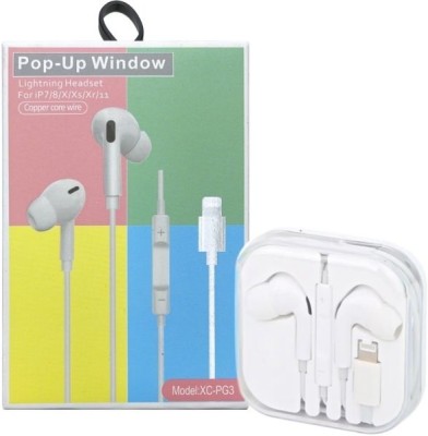 Wifton Lighting In Ear Earphone for Calling and Music Wired(White, In the Ear)