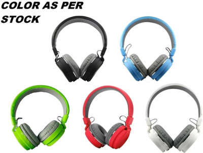 REEPUD HEADPHONE WITH MIC Bluetooth(Red, On the Ear)