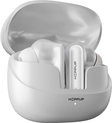HOPPUP AirDoze F51 Earbuds with 40H PlayTime, 40MS Low Latency, AI ENC & 5.4v Bluetooth(White, True Wireless)