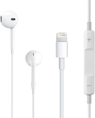Vntex Wired Headphon iPhone 14 11 12 13 Pro Max Mini Clear Voice & High Bass Earphone Wired Headset(White, In the Ear)
