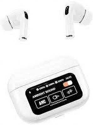 OXILAG New Launch Display Touch screen Earbuds with Advance Features ANC+ENC Wireless Bluetooth(White, True Wireless) OXILAG New Launch Display Touch screen Earbuds with Advance Features ANC+ENC Wireless Bluetooth(White, True Wireless)