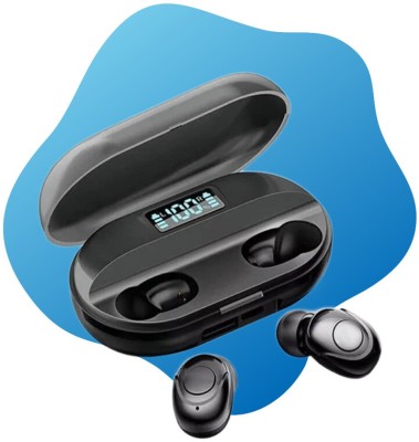 SACRO I61_T2 Wireless Earbuds with Bluetooth 5.0 & Digital Display Bluetooth Headset(Black, In the Ear)