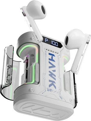 Walta Elite Hawk-151 TWS Gaming Earbuds, Gliding Blade Sound, Metal Glider Design Bluetooth(White, True Wireless)