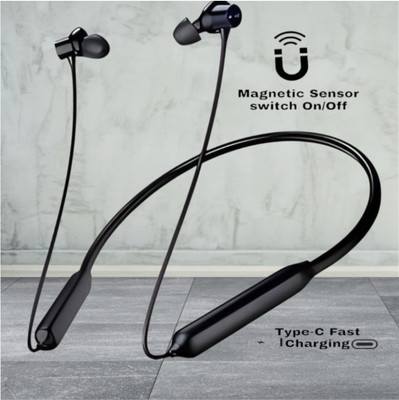 TWS Pro Neckband With Upto 48 Hours Playback & Fast Charging Earphone_DM Bluetooth & Wired(Black, In the Ear)