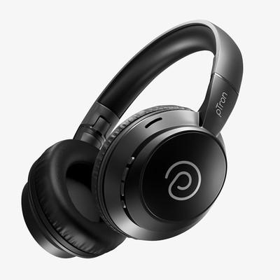PTron Studio Evo W/ Dual Pairing, 70H Playtime, Pristine Audio,Clear Calls,Fast Charge Bluetooth  (Black, On The Ear) For Rs. 799 @ 75 %