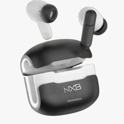 NXB BeatX Airbuds with Playback Dual Mics ENx & Beast Mode Bluetooth Ear Buds Bluetooth(BLACK&WHITE, In the Ear)