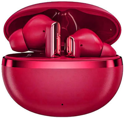 snowbudy Buds Q1 Lite with Quad-Mic ENC, 48H Playtime, Royal Case, Deep Bass, 5.4V (R54) Bluetooth Gaming(Red, True Wireless)